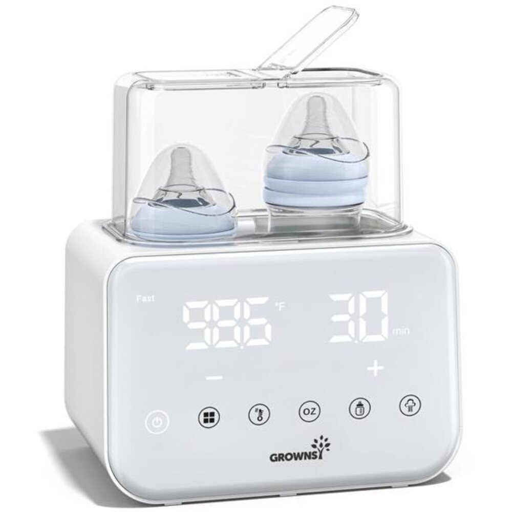 Baby Bottle Warmer, Grownsy 10-in-1 Fast Bottle Warmer Accurate Temp Control